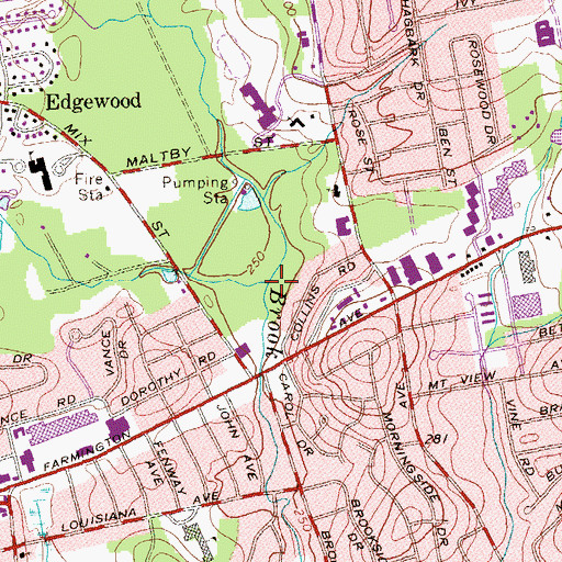 Topographic Map of Polkville Ave Brook, CT