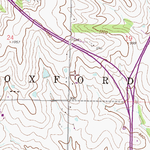 Topographic Map of Overland Park Post Office Blue Valley Branch, KS