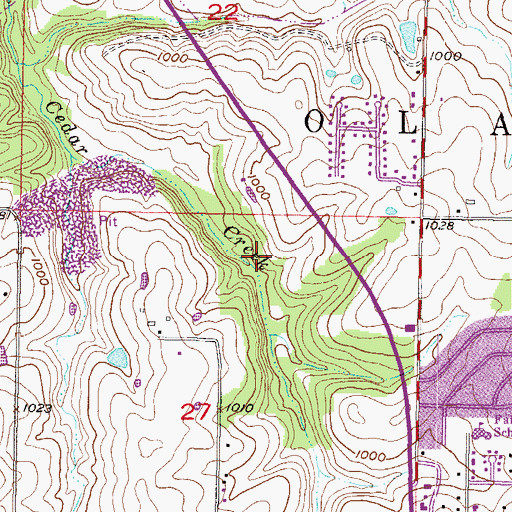 Topographic Map of Bittersweet Trail, KS