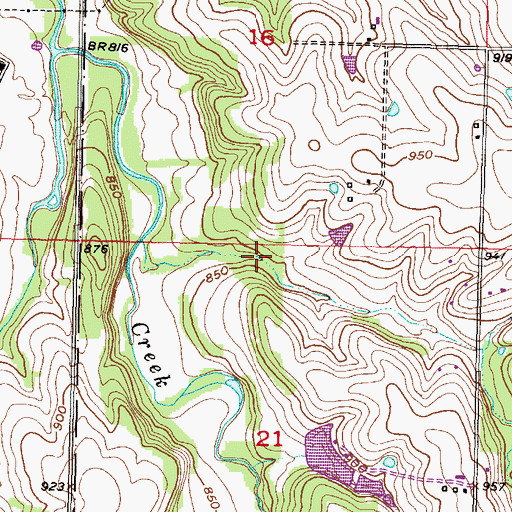 Topographic Map of Kill Creek Park Lake, KS