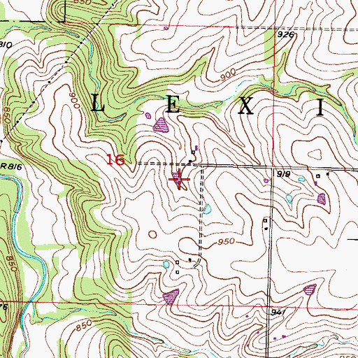 Topographic Map of Kill Creek Pond South, KS
