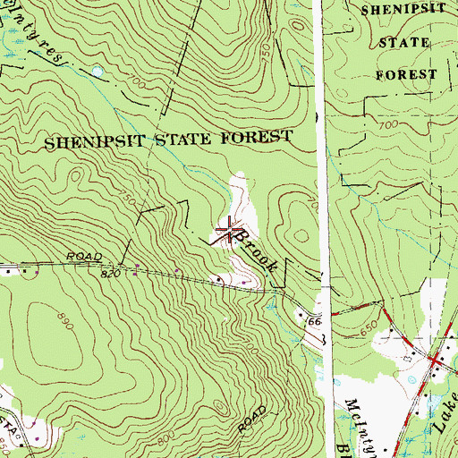 Topographic Map of Pomeroy Dam, CT