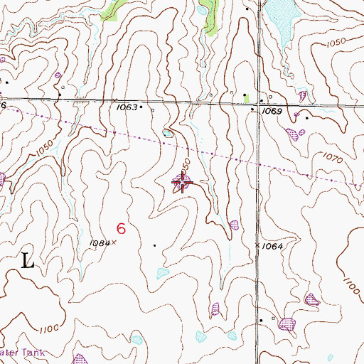 Topographic Map of Olathe East High School Pond, KS