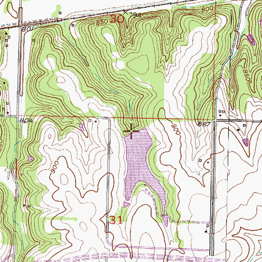 Topographic Map of Sunflower Park Lake, KS