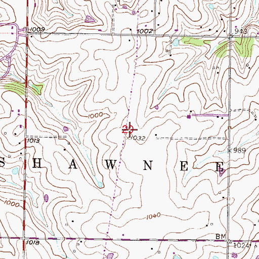 Topographic Map of Ad Astra Pool, KS