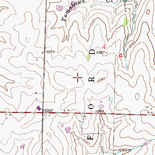 Topographic Map of Black Bob Pool, KS