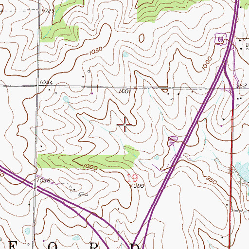 Topographic Map of Tomahawk Ridge Aquatic Center, KS