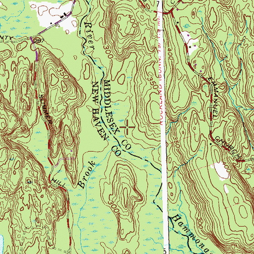 Topographic Map of Pond Brook, CT