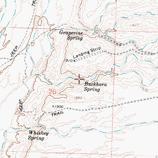 Topographic Map of Buckhorn Spring, AZ