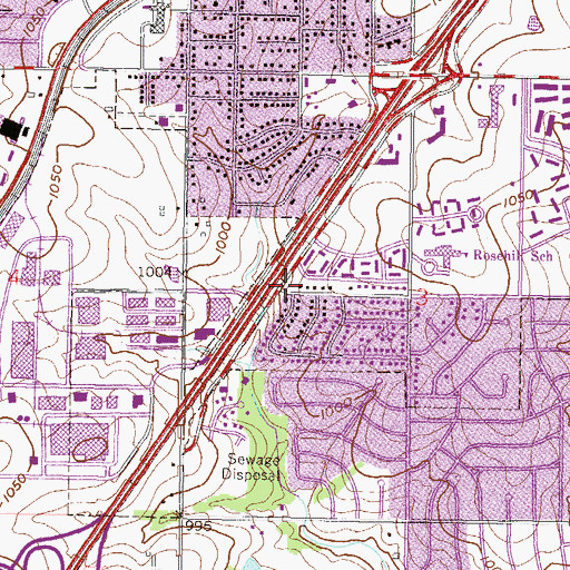 Topographic Map of Trafalgar Park, KS