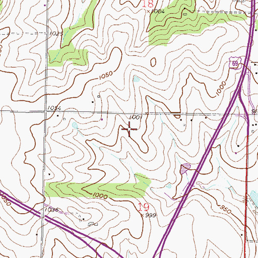 Topographic Map of Tomahawk Ridge Community Center and Aquatic Center, KS