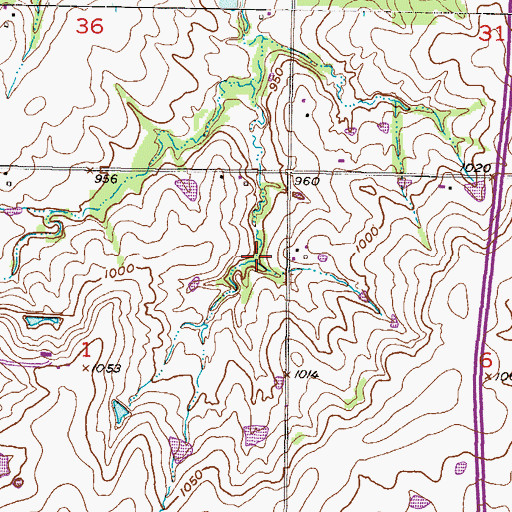 Topographic Map of Wellington Park, KS