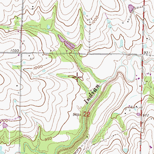 Topographic Map of Westgate Park, KS