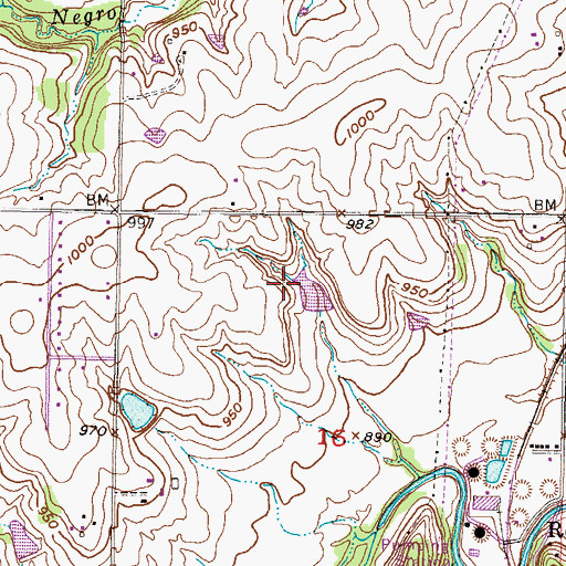Topographic Map of Wilderness Lake Park, KS