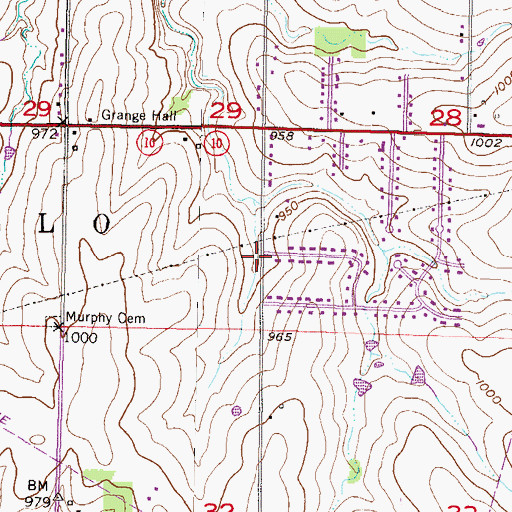 Topographic Map of Wild Bill Hickock Park, KS