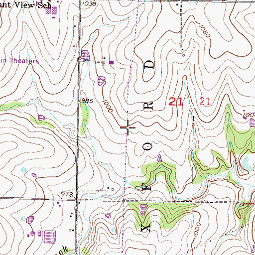 Topographic Map of Woodbrook Park, KS