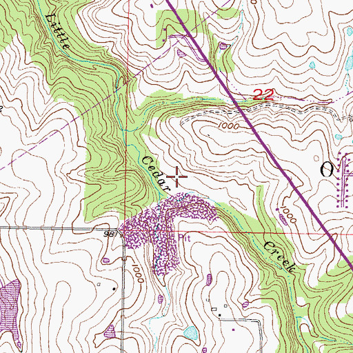 Topographic Map of Prairie Center Park North, KS