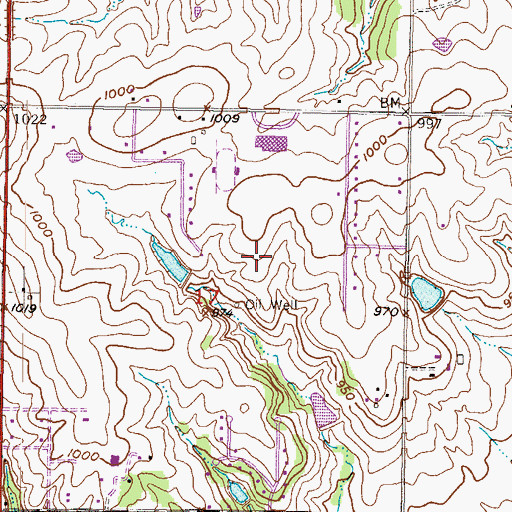 Topographic Map of Stanley Nature Park, KS