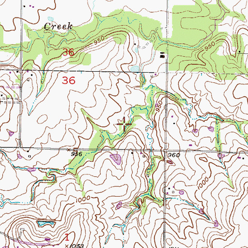 Topographic Map of Nottingham Forest Park, KS