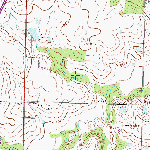 Topographic Map of Nottingham Downs Park, KS