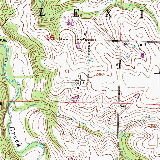 Topographic Map of Kill Creek Park, KS