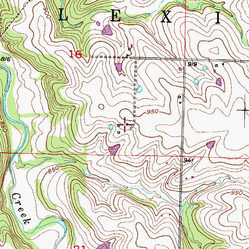 Topographic Map of Kill Creek Park, KS