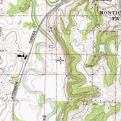 Topographic Map of Mid-America West Sports Complex, KS