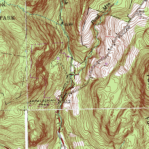 Topographic Map of Pond Mountain Brook, CT