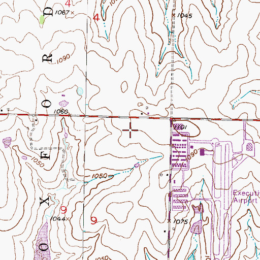 Topographic Map of Girls Softball Complex, KS