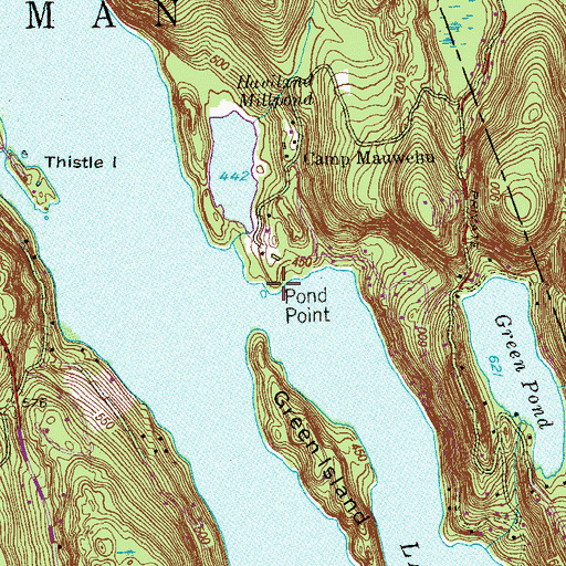 Topographic Map of Pond Point, CT