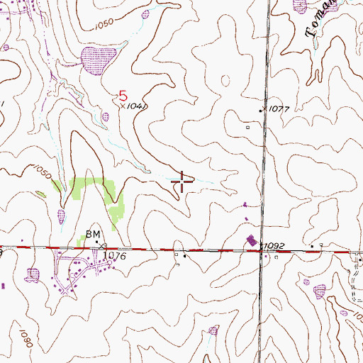 Topographic Map of Haven Park, KS