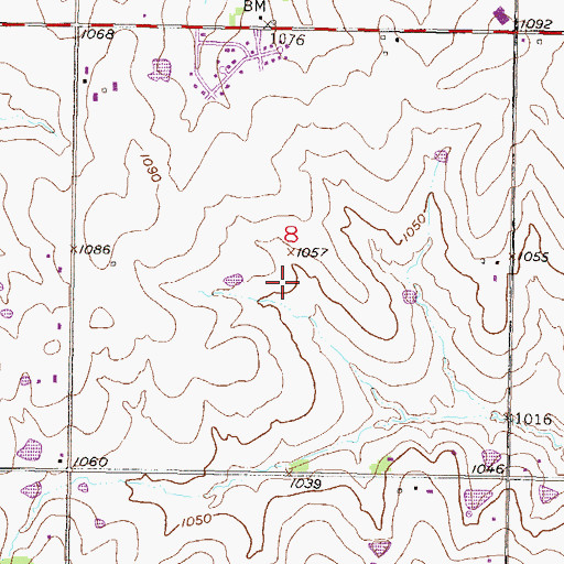 Topographic Map of Brougham Park, KS