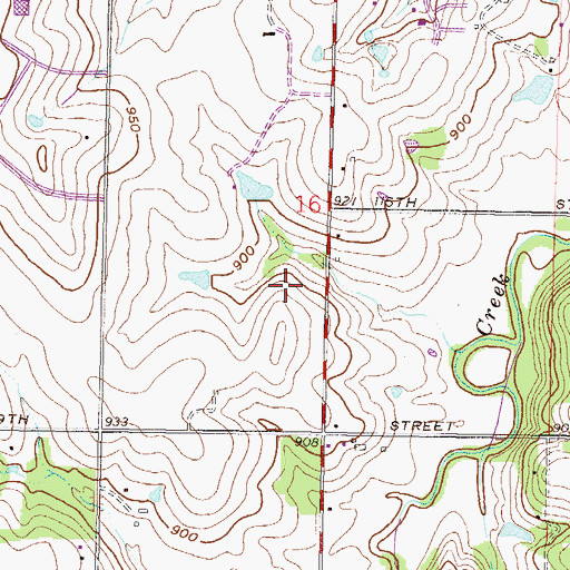 Topographic Map of City of Leawood Parks and Recreation Department, KS
