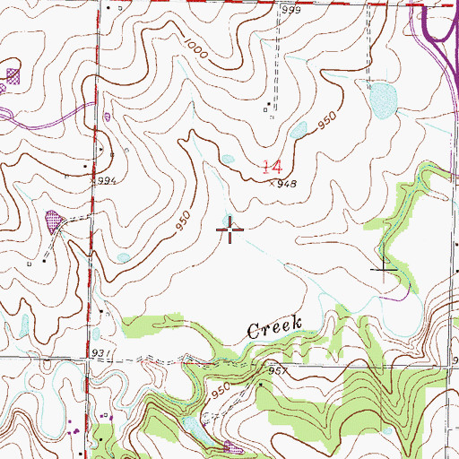 Topographic Map of Cobblestone Park, KS