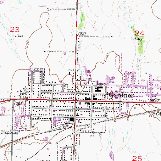 Topographic Map of Cornerstone Park, KS