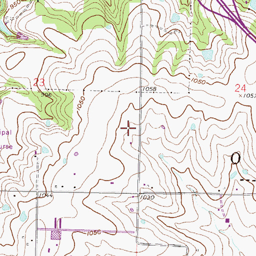 Topographic Map of Cross Creek Park, KS