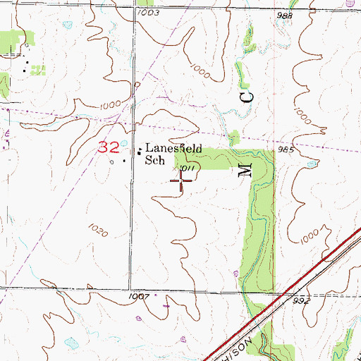 Topographic Map of Johnson City Museum of History, KS