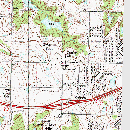 Topographic Map of Legler Barn Museum, KS