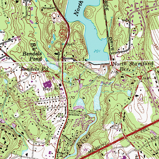Topographic Map of Poorhouse Brook, CT