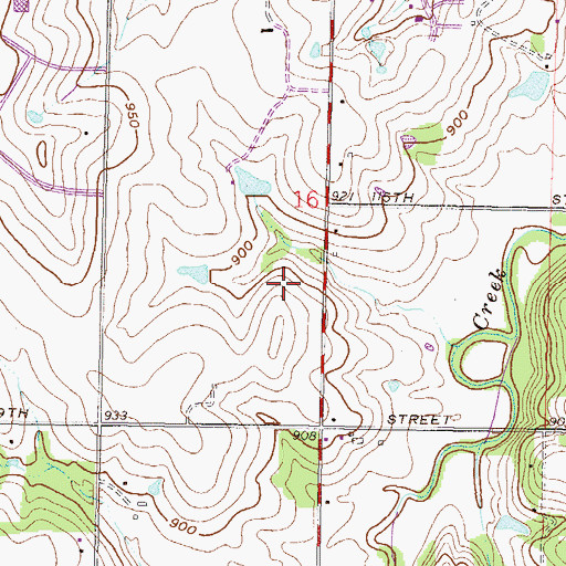 Topographic Map of Leawood City Hall, KS