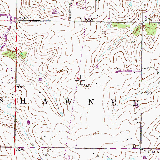 Topographic Map of Ad Astra Park, KS