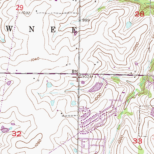 Topographic Map of Station Number 3, KS