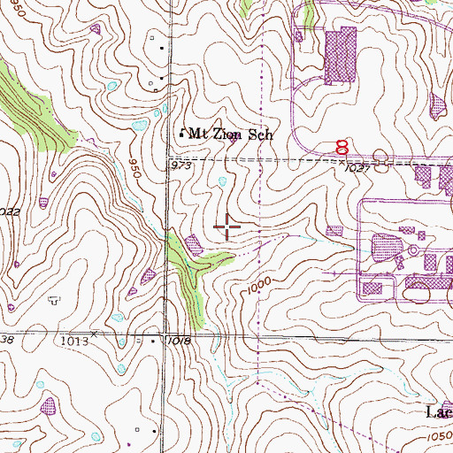 Topographic Map of Lenexa Fire Department Station 4, KS