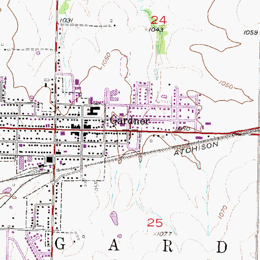 Topographic Map of Station Number 1, KS