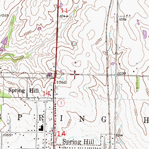 Topographic Map of Desoto Station 1, KS