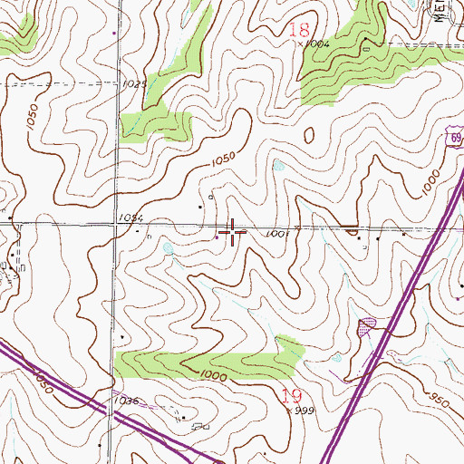 Topographic Map of Overland Park Fire Department Station 4, KS