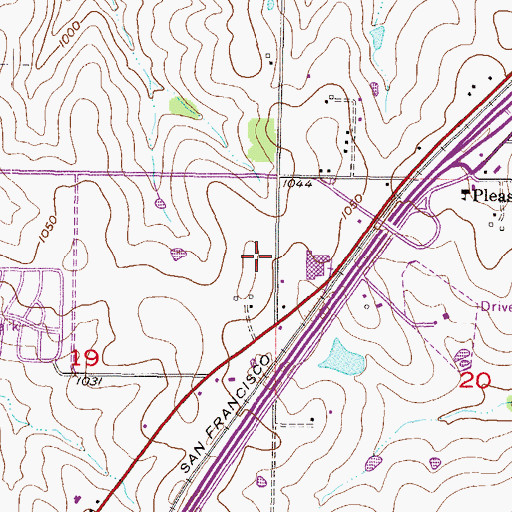 Topographic Map of Olathe Fire Department Station 2, KS