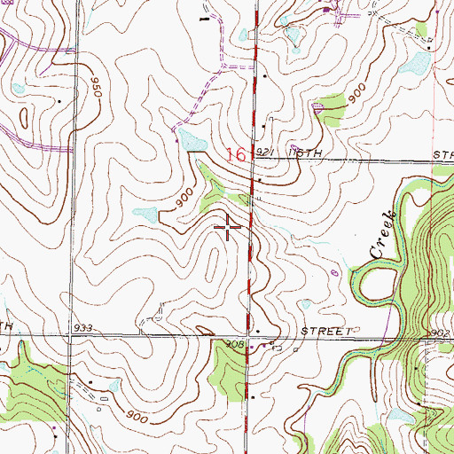 Topographic Map of Leawood Pioneer Library, KS