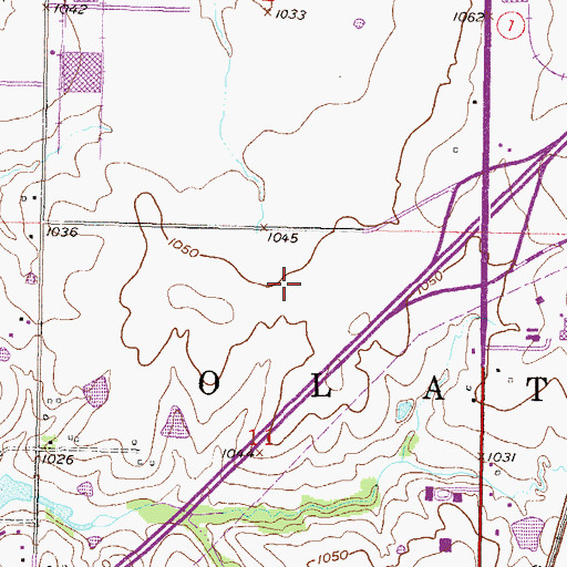 Topographic Map of Olathe Medical Center Library, KS