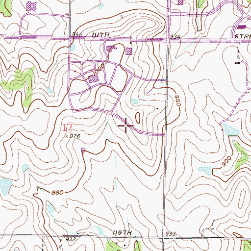 Topographic Map of Jewish Community Center, KS